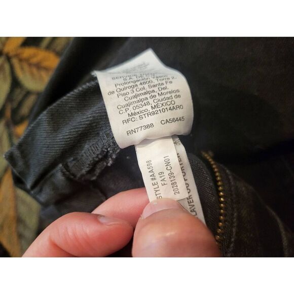 Madewell Overalls Women's Medium Black Wash Skinny Slim Tapered Zip - Picture 5 of 6